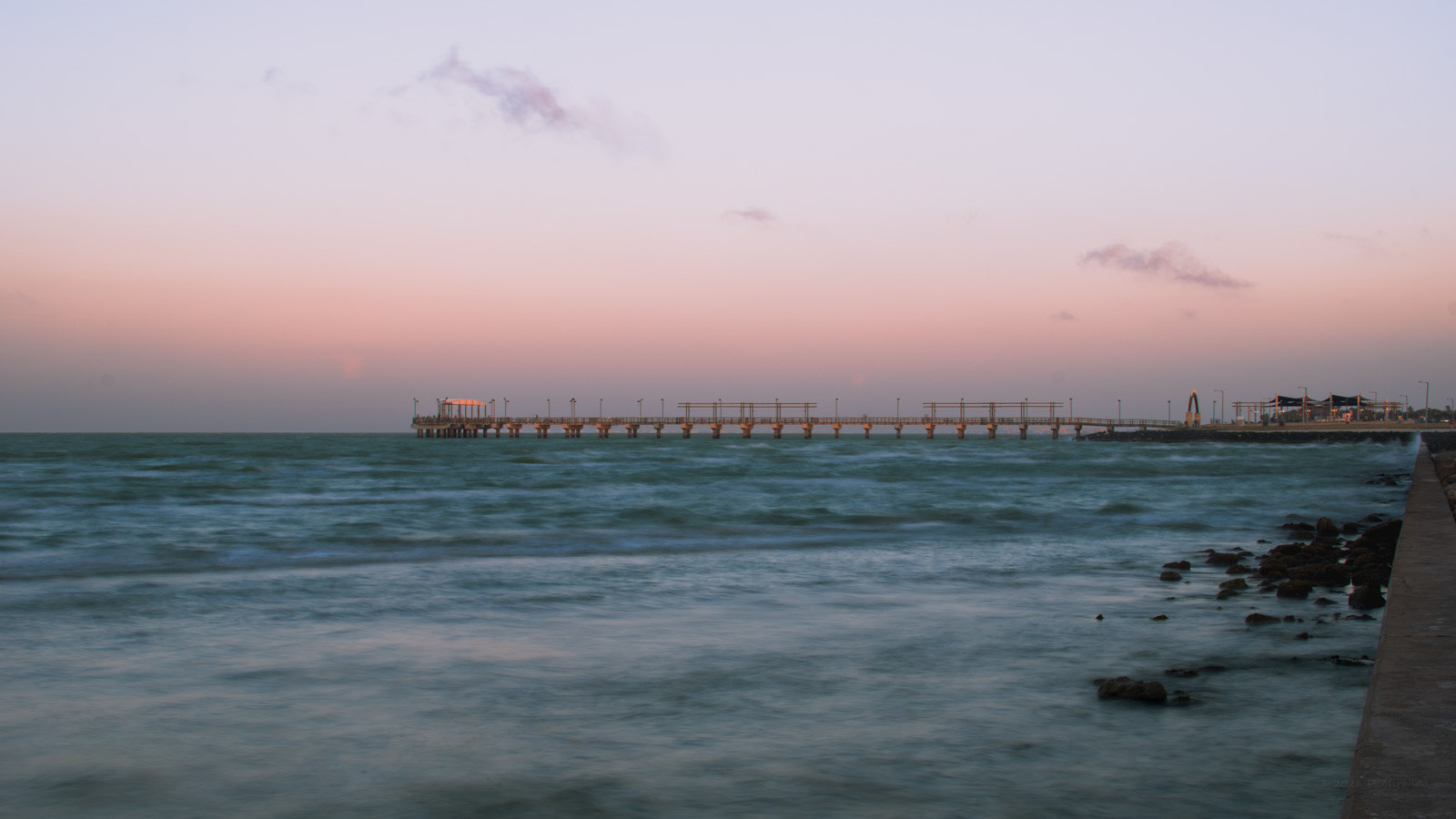 slide 1: Soft light on a pier