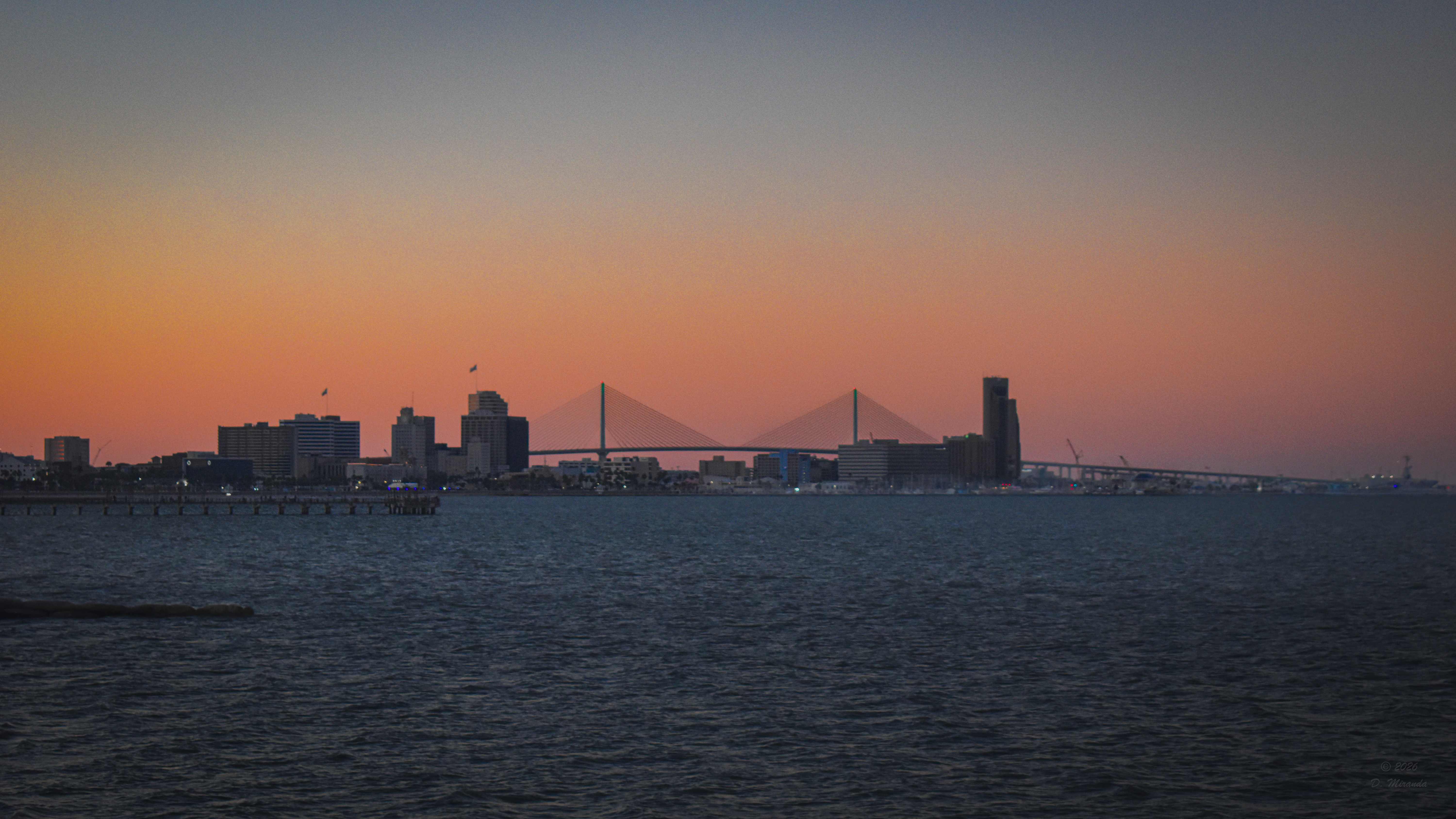 Slide 5: Warm light on a marina